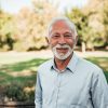 Outdoor portrait of elegant senior man.